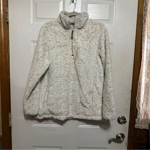 KATYDID SHERPA FLEECE sweatshirt pull-over very‎ soft Jacket cream Sz Small